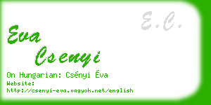 eva csenyi business card